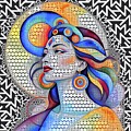 Mosaic Style Abstract Portrait - 03482