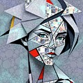 Origami Mosaic Style Portrait - 03259